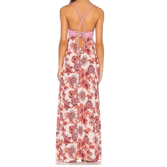 Maaji Forever Red Floral Cross Back Maxi Dress - Picture 3 of 6